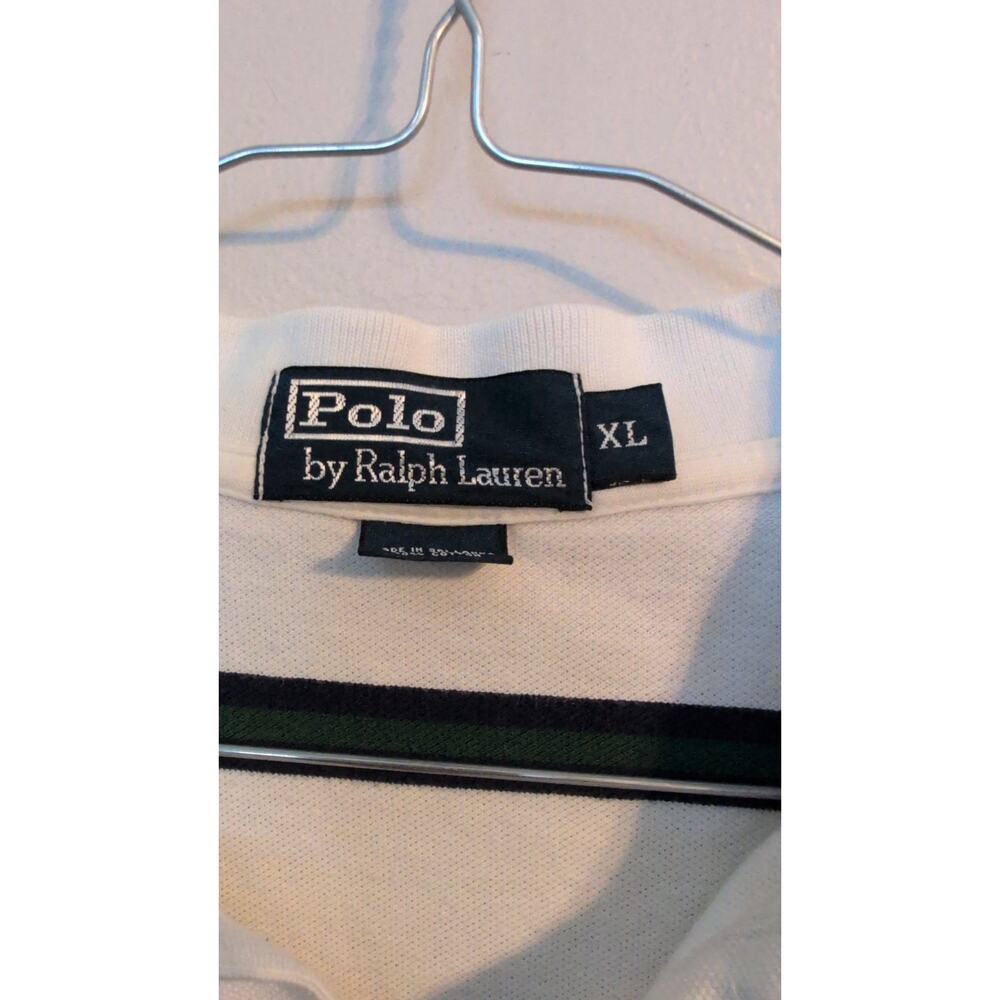 Polo Ralph Lauren Men Shirt Size XL White Navy Green Short Sleeve EUC - Picture 4 of 7